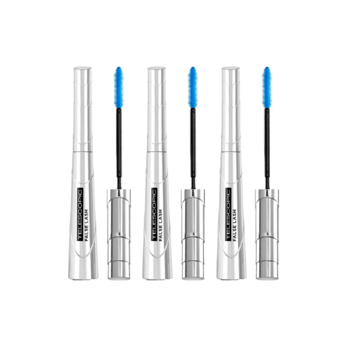 L’Oréal Paris False Lash Telescopic - Lengte Mascara voor Zichtbaar Langere Wimpers Verrijkt met Zwartpigmenten - Magnetic Black - Zwart - 8 ml - voordeelverpakking - 3 Stuks