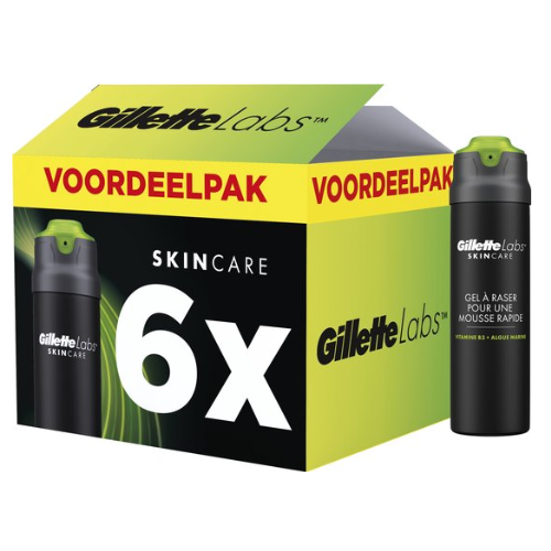 GilletteLabs Snel Schuimende Scheergel - Voor Mannen - Voordeelverpakking 6 x 198ml