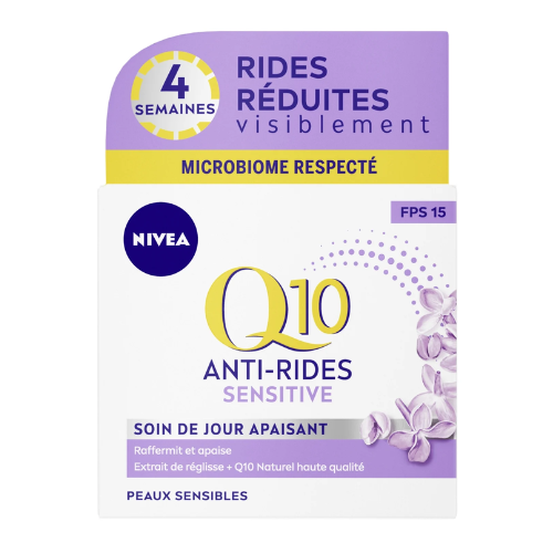 Crème de jour anti-rides visage NIVEA Q10 Sensitive - 50 ml