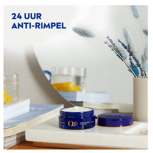 NIVEA Q10 POWER Crème de Nuit Anti-Rides - Tous types de peau - Crème Enrichie en Q10 et Créatine - 50 ml
