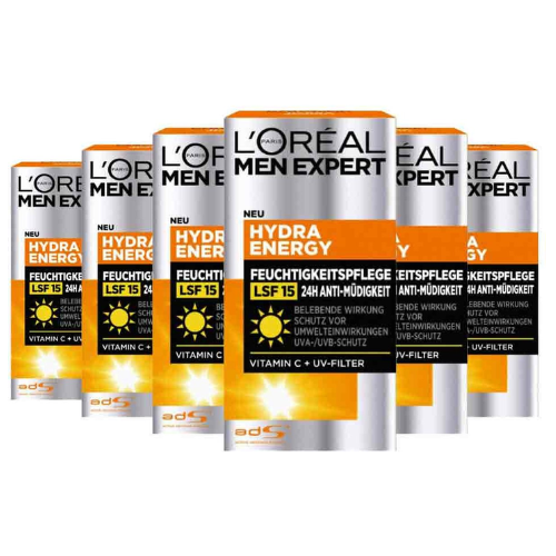 Sérum visage L'Oréal Men Expert Hydra Energy 24h - pack économique - 6 x 50 ml