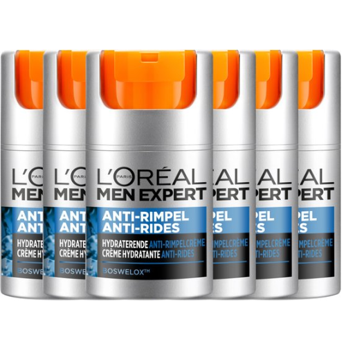 Crème de jour Stop Rides L'Oréal Men Expert - pack économique 6 x 50 ml