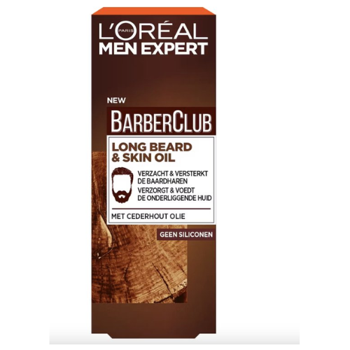 Huile à barbe Barber Club Men Expert de L'Oréal Paris pour barbe, moustache et visage - 30 ml - Édition limitée Movember