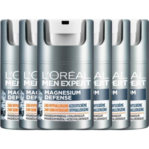 Crème de jour Magnésium Defence de L'Oréal Men Expert - pack économique - 6 x 50 ml