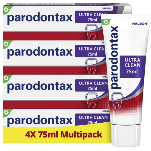 Parodontax Ultra Clean dentifrice quotidien contre les saignements des gencives 4 x 75 ml