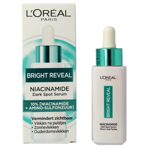 Sérum Niacinamide Revitalift Bright Reveal de L'Oréal Paris - Enrichi en Mélasyl - Contre les taches pigmentaires et le teint terne - 30 ml