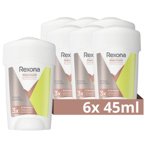 Stick anti-transpirant Rexona Maximum Protection Stress Control - 6 x 45 ml - Pack économique