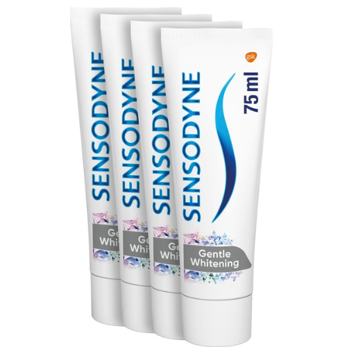 Dentifrice blanchissant doux Sensodyne pour dents sensibles 4 x 75 ml