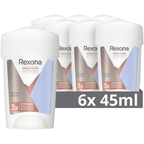 Déodorant anti-transpirant Rexona Women Protection maximale - Parfum frais - 6 x 45 ml - Pack économique