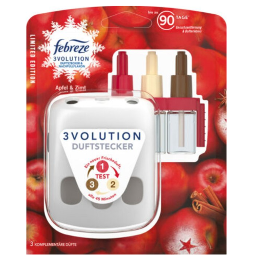 Coffret de démarrage de désodorisant Ambi Pur Febreze 3Volution Pomme-Cannelle
