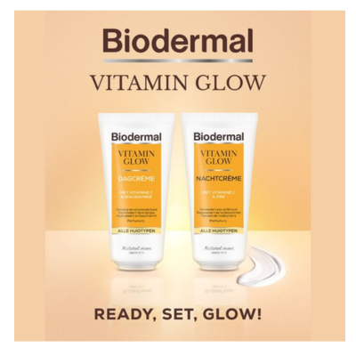 Biodermal Vitamin Glow Dagcrème met vitamine C - Gezichtsverzoring - 50 ml
