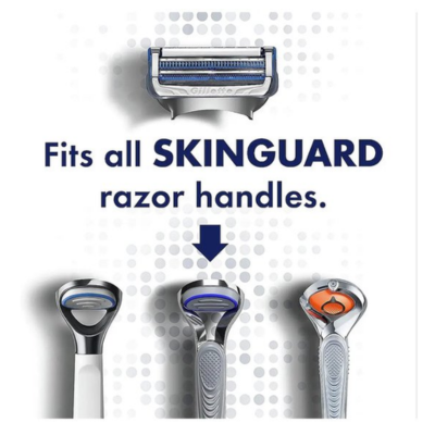 Gillette - Skinguard - Sensitive - Wit - Gevoelige Huid - 4 Stuks