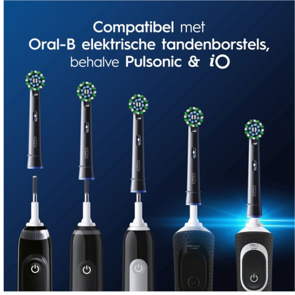 Oral-B Cross Action Pro - Opzetborstels - Met CleanMaximiser Technologie - Zwart - 16 Stuks
