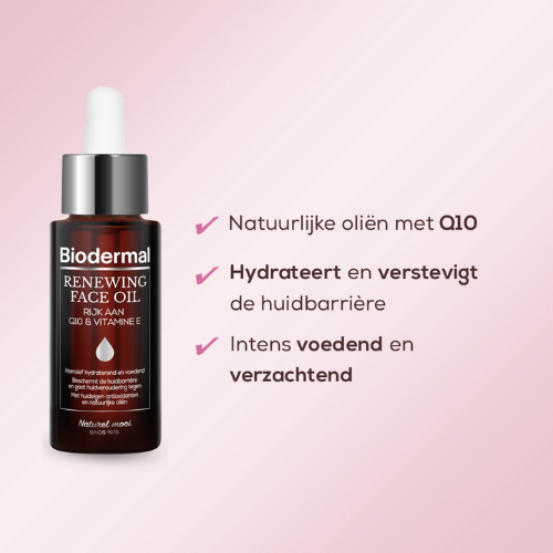 Huile visage biodermique - Huile visage régénérante aux puissants antioxydants spécifiques à la peau Q10 - Idéale à mélanger avec une crème de jour - Huile anti-âge - 30 ml