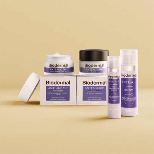 Biodermal Anti Age crème de jour 50+ - Crème de jour à l'acide hyaluronique et à la vitamine E - avec - SPF15 - Aide à réduire les rides - 50 ml