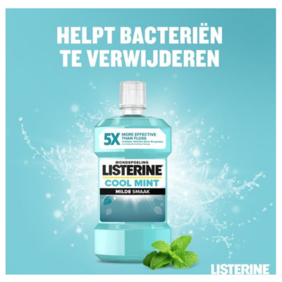 Listerine - Mondwater - Cool Mint - Milde Smaak - 500ml