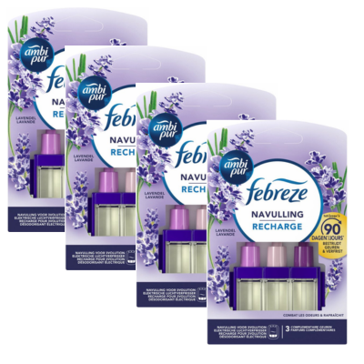 Ambi Pur 3volution Lavendel Navulling  - voordeelverpakking 4 x 20 ml