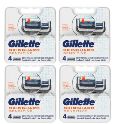 Gillette - Skinguard - Sensitive - Wit - Gevoelige Huid - 16 Stuks