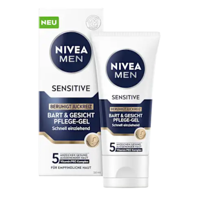 NIVEA MEN Sensitive Hydraterende  Gezichtgel  -baard - Moisturizer - 24H Hydratatie - Moisturizer - Gezichtsgel Mannen - 75 ml