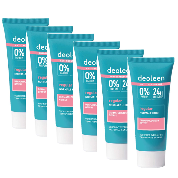 Deoleen - Anti-transpirant - Crème Regular - 6x 50 ml