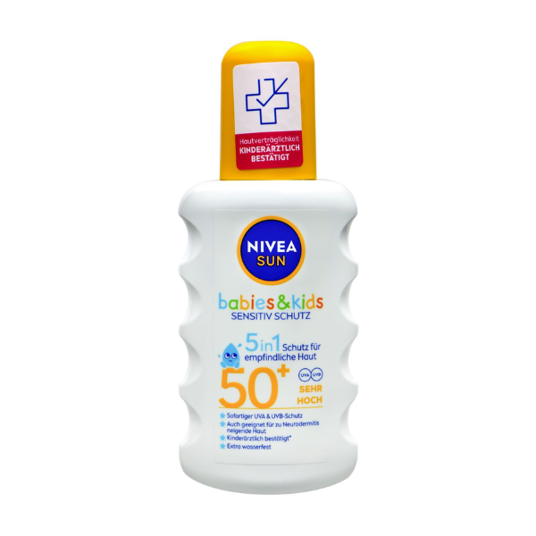 NIVEA SUN Babies & Kids Sensitive Zonnebrand Spray SPF 50 - Zonnebrandcrème voor Gevoelige huid - 200ml