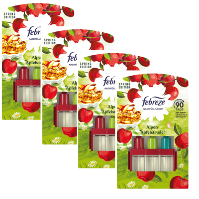 Ambi pur - Febreze 3volution -Alpen Apfelstrundel - voordeelverpakking 4x20ml