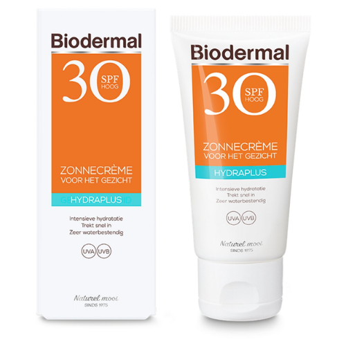 Crème solaire biodermique - Crème solaire visage - Hydraplus Face SPF30 50 ml