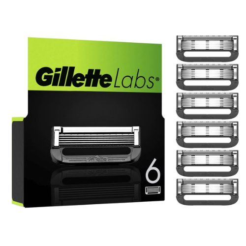 Lames de rechange Gillette pour GilletteLabs - Barre exfoliante et rasoir chauffant - 6 lames