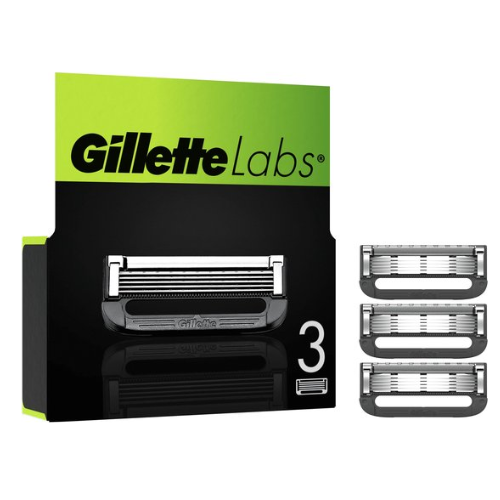 Lames de rechange Gillette pour GilletteLabs - Barre exfoliante et rasoir chauffant - 3 lames