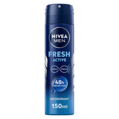 NIVEA MEN Fresh Active Deodorant Spray - Deo Beschermt 48 uur - Aluminiumvrij -150ml