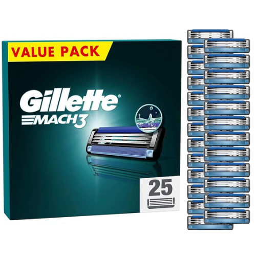 Lames de rasoir Gillette Mach3 - 25 recharges
