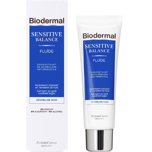 Biodermal Sensitive Balance Fluid – Crème de jour à l'acide hyaluronique pour peaux sensibles - 50 ml