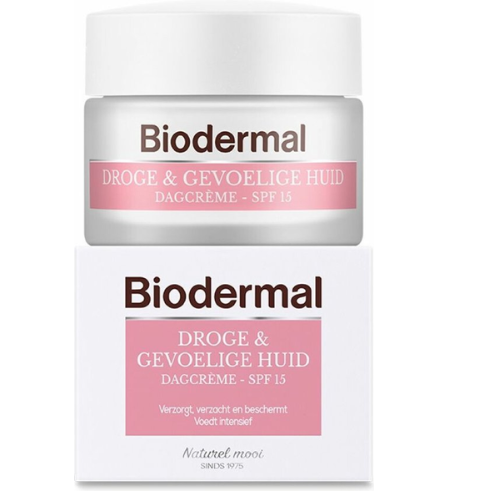 Crème de jour Biodermal Peaux sèches et sensibles - 50 ml - Hydrate et répare