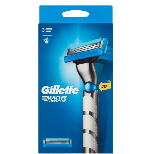 Système de rasage Gillette Mach3 Turbo + 1 lame de rasoir pour hommes