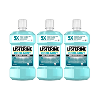 Listerine - Mondwater - Cool Mint - Milde Smaak -voordeelverpakking 3 x 500ml